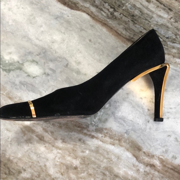 Charles Jourdan Suede structure heel pumps - Picture 4 of 8